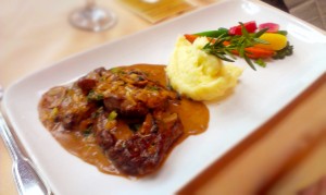 Steak Diane - Sauteed beef tenderloin medallions with brandy dijon mushroom sauce