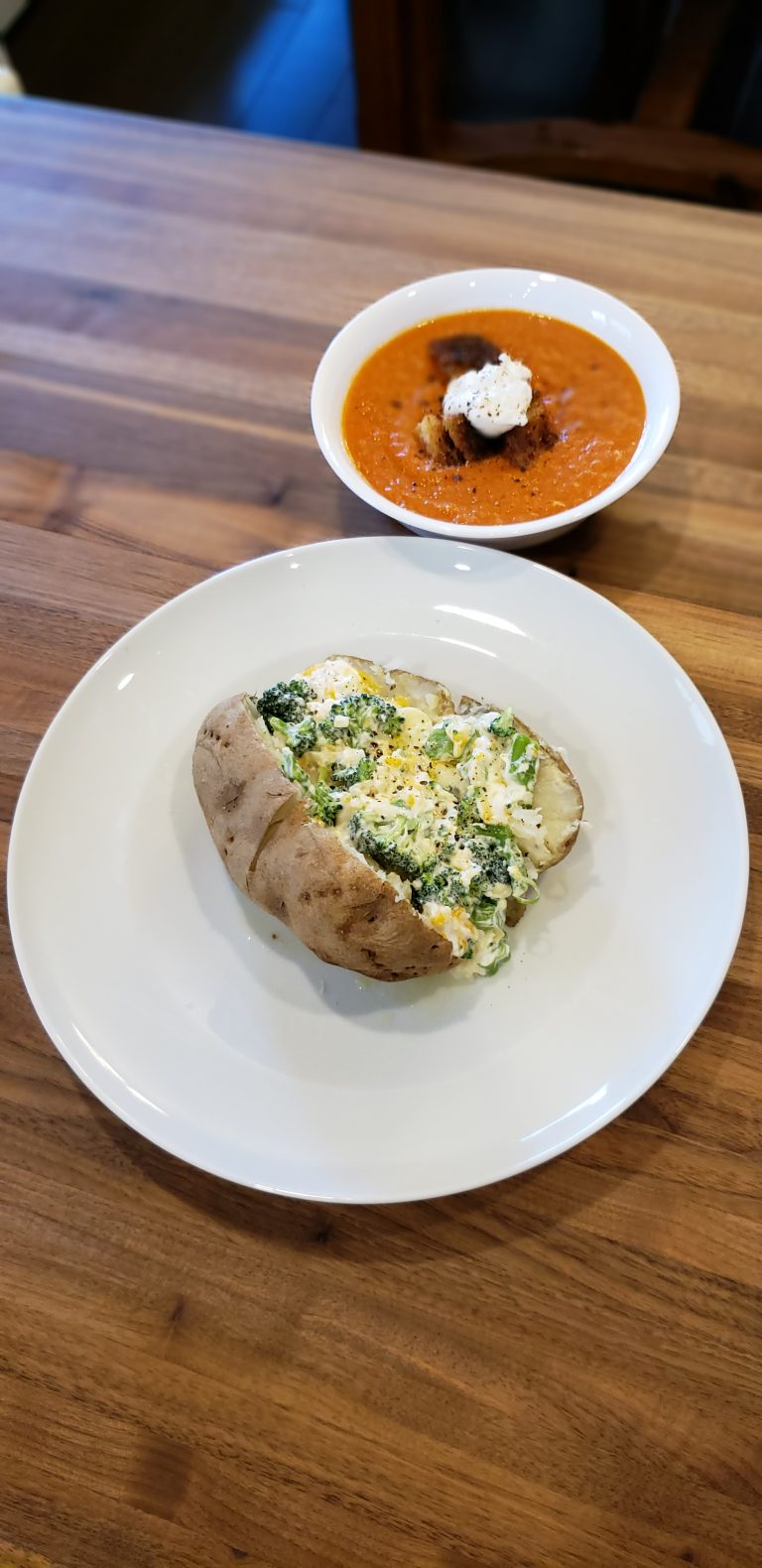 A Super Simple Yet Delicious Meal (pt. 2) — Baked Potato with Tomato Soup