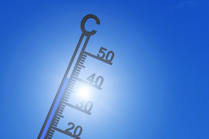 Hot thermometer to show the increase in global temperatures