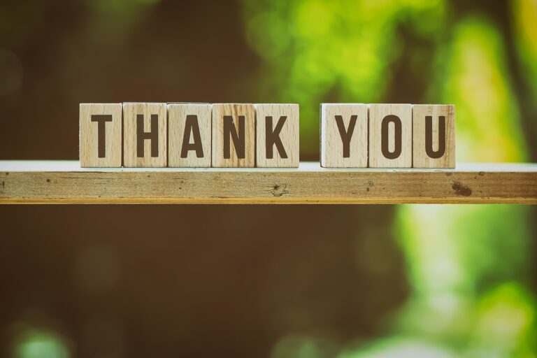 How to show “thanks” rather than say “thanks”