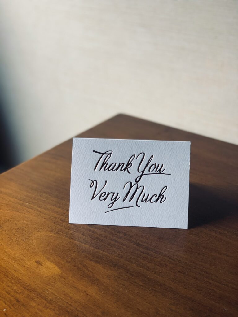 The Power of Thank You Notes